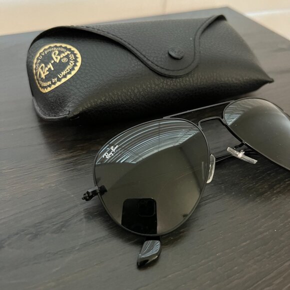 Ray Ban Aviator Black Large Metal Frame - Picture 2 of 7
